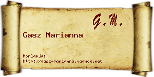 Gasz Marianna névjegykártya